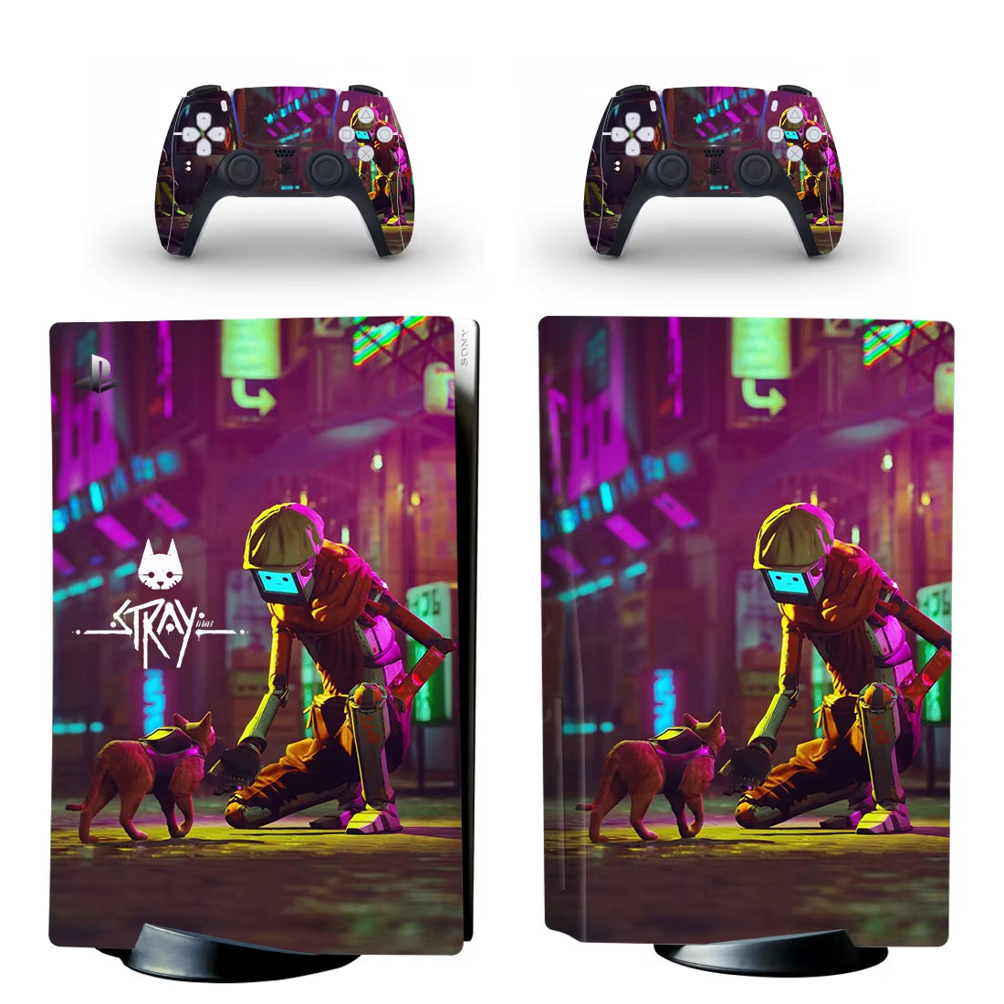 Stray PS5 Disc Skin Sticker Decal Cover for Console & Controllers PS5 Disk Skin Sticker Vinyl