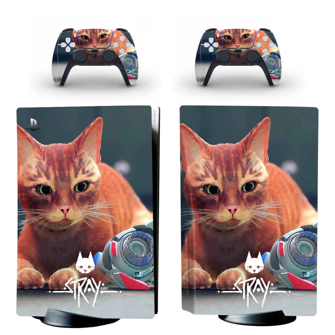 Stray PS5 Disc Skin Sticker Decal Cover for Console & Controllers PS5 Disk Skin Sticker Vinyl