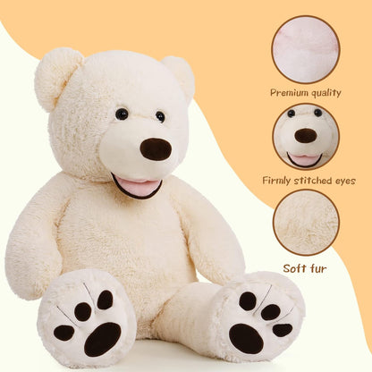 Giant Teddy Bear, 39“ Large Teddy Bears 3Ft Beige Plush, Big Stuffed Animals for Girlfriend Kids, 39Inch