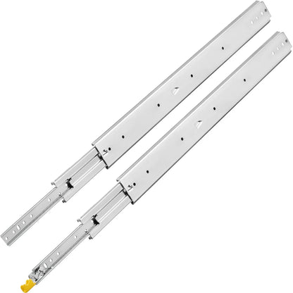 VEVOR Heavy Duty Drawer Slides 60 Length, Locking Drawer Slides 500Lbs Load Capacity Long Full Extension Drawer Slide 1 Pair Side Mount Ball Bearing Drawer Glides Push to Open Drawer Runners Rail