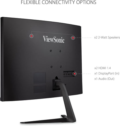 VX2718-PC-MHD 27 Inch Curved 1080P 1Ms 180Hz Gaming Monitor with Freesync Premium, Eye Care, HDMI and Display Port