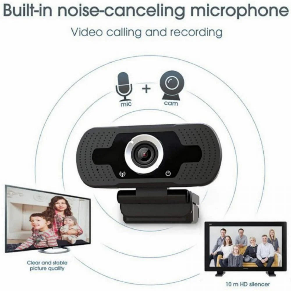 HD Pro Webcam C920, HD Webcam with Microphone, Widescreen Video Calling and Recording, 1080P Camera, Desktop or Laptop Webcam