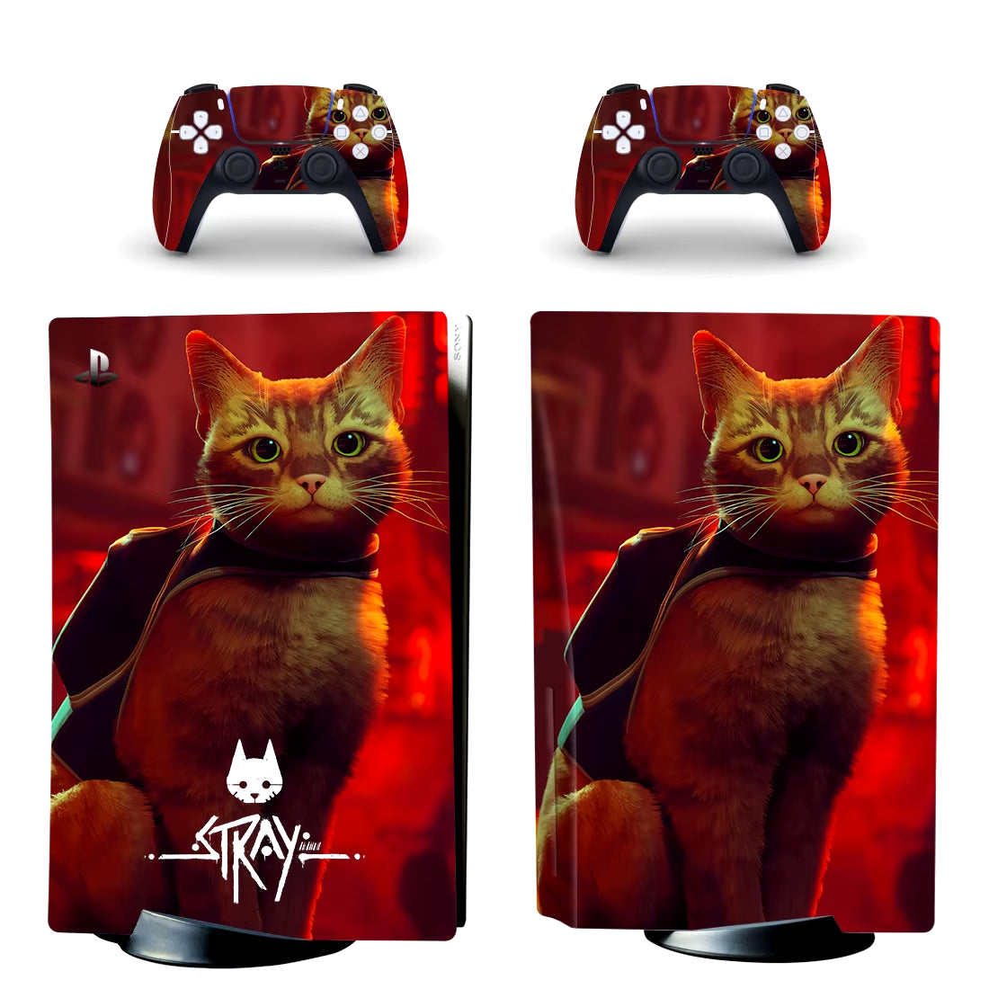 Stray PS5 Disc Skin Sticker Decal Cover for Console & Controllers PS5 Disk Skin Sticker Vinyl