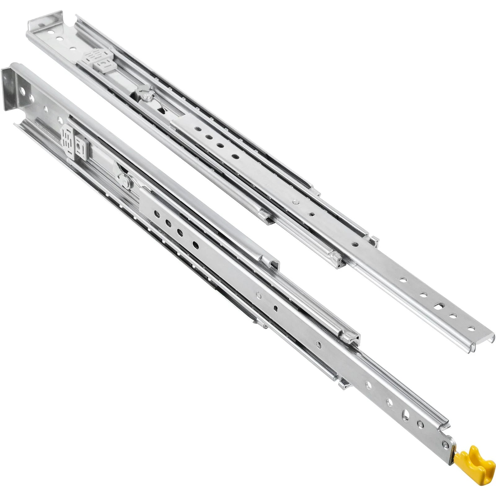 VEVOR Heavy Duty Drawer Slides 60 Length, Locking Drawer Slides 500Lbs Load Capacity Long Full Extension Drawer Slide 1 Pair Side Mount Ball Bearing Drawer Glides Push to Open Drawer Runners Rail