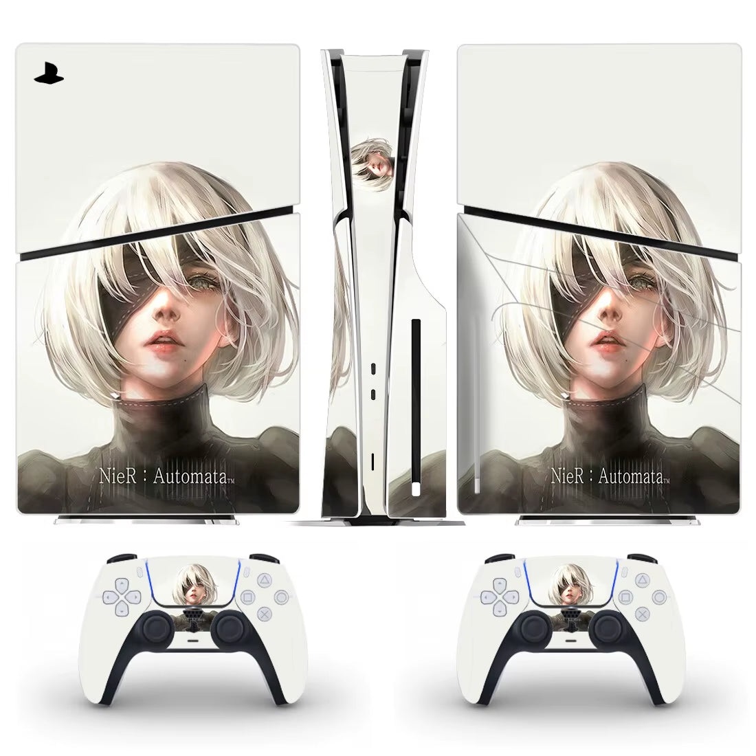 Nier Automata New PS5 Slim Disc Skin Sticker Protector Decal Cover for Console Controller PS5 Slim Disk Sticker Vinyl