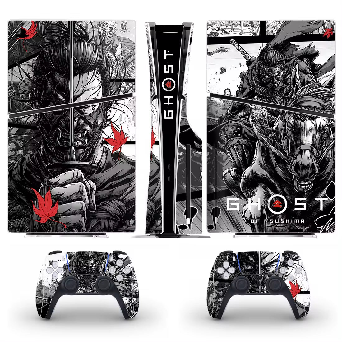 Ghost of Tsushima PS5 Slim Disc Skin Sticker Protector Decal Cover for Console Controller PS5 Slim Disk Sticker Vinyl