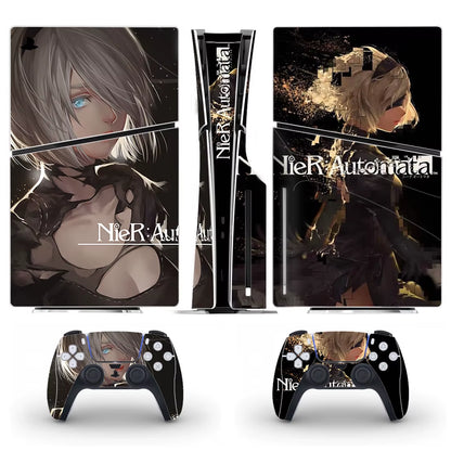 Nier Automata New PS5 Slim Disc Skin Sticker Protector Decal Cover for Console Controller PS5 Slim Disk Sticker Vinyl