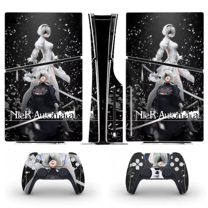 Nier Automata New PS5 Slim Disc Skin Sticker Protector Decal Cover for Console Controller PS5 Slim Disk Sticker Vinyl